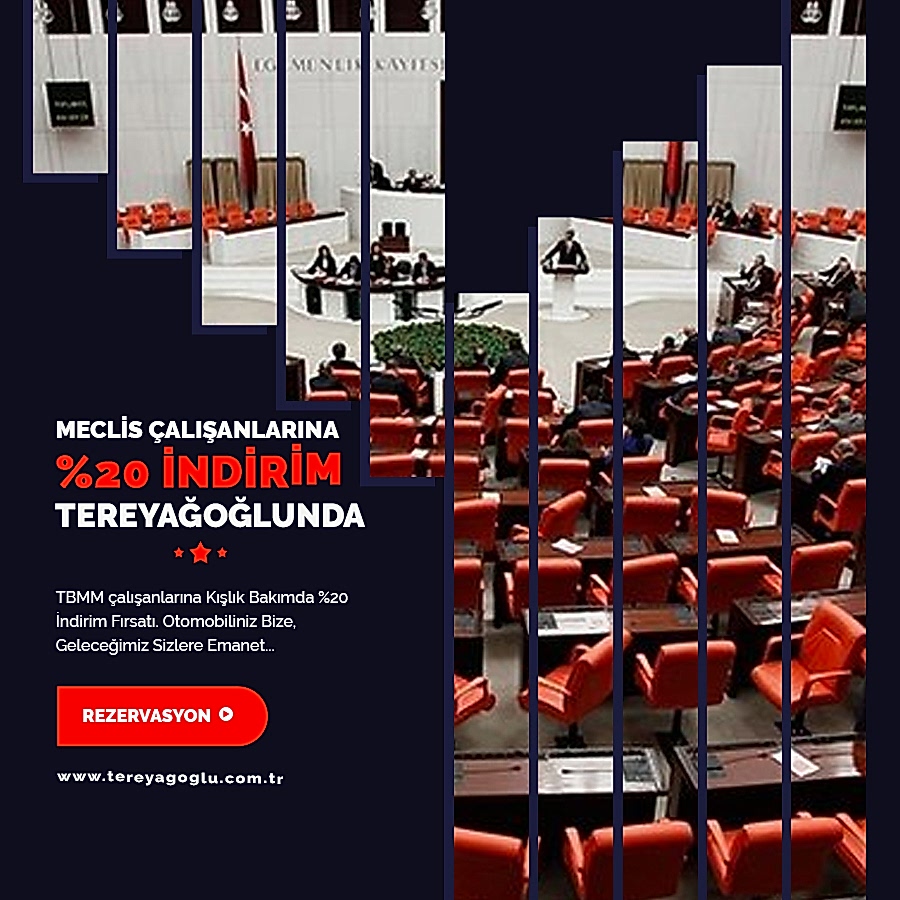 TBMM çalışanlarına Kışlık Bakımda %20 İndirim Fırsatı. Otomobiliniz Bize,  Geleceğimiz Sizlere Emanet…